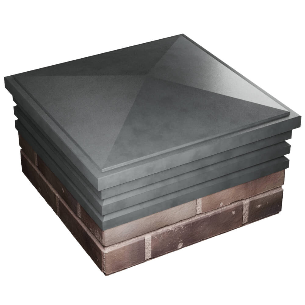 Колпак Zking Бона ХайТек Серый на столб 2х2 кирпича (513х513мм) в Чайковском фото