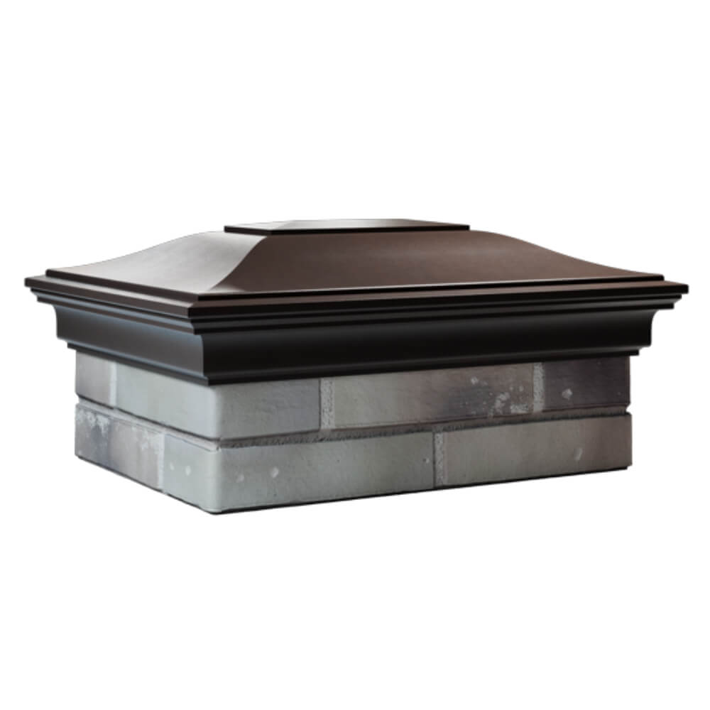 Колпак Zking Монблан Коричневый на столб 2х1.5 кирпича (515х385мм) в Чайковском фото