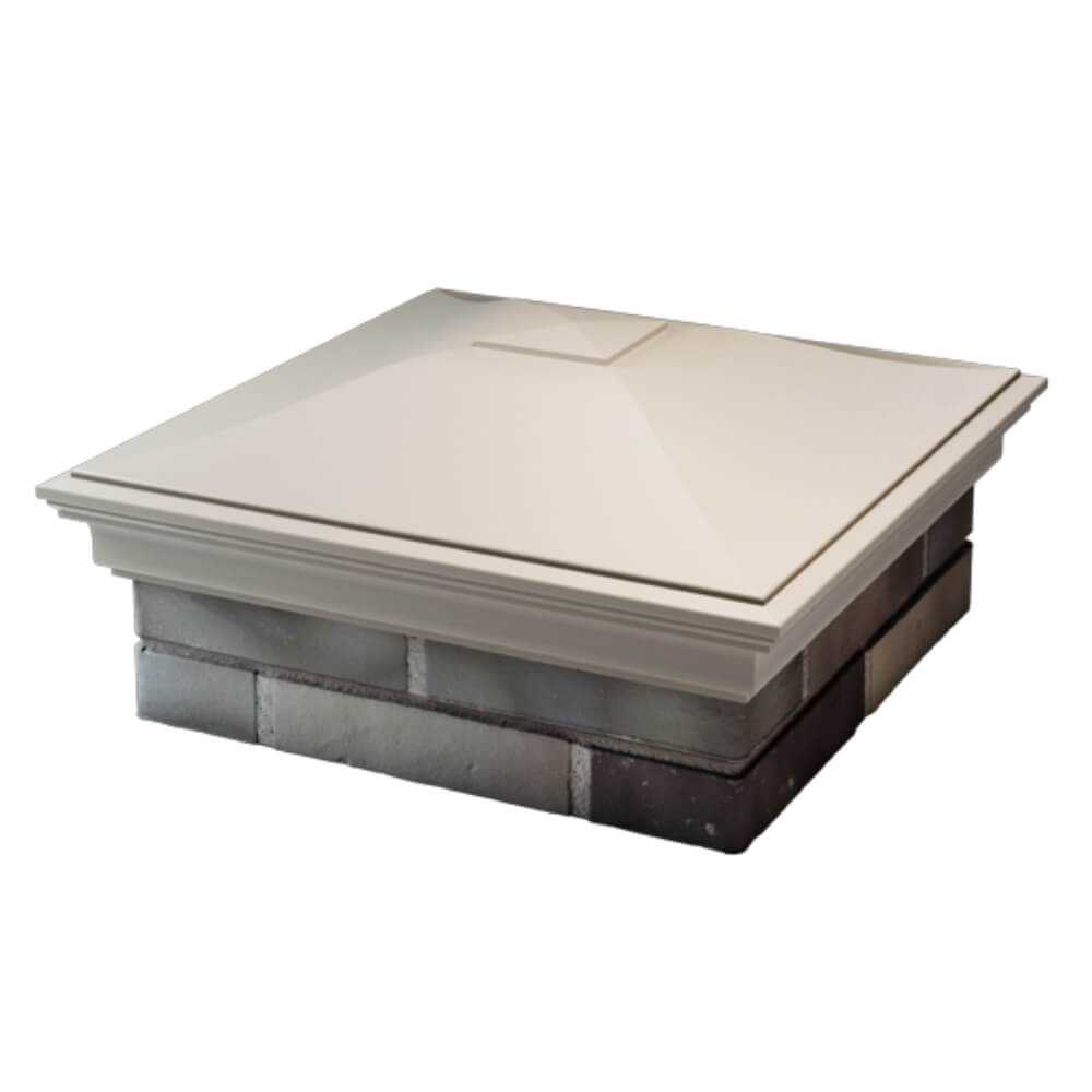 Колпак Zking Монблан Бежевый на столб 2х2 кирпича (515х515мм) в Чайковском фото