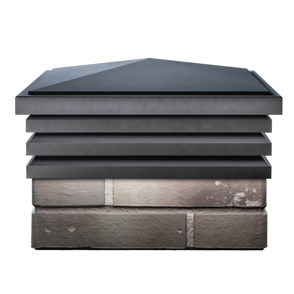 Колпак Zking Бона ХайТек Серый на столб 1.5х1.5 кирпича (385х385мм) Чайковский фото