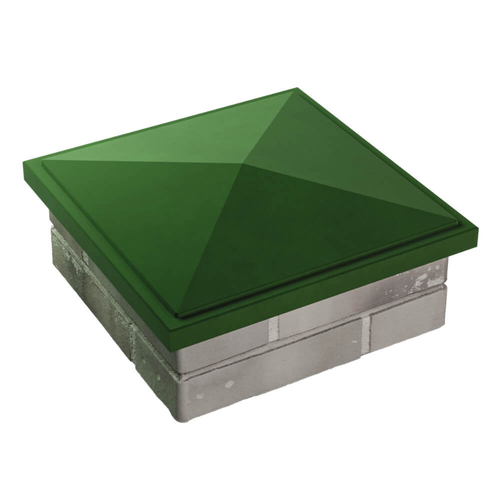 Колпак Zking БонаМоно Зеленый на столб 1.5х1.5 кирпича (385х385, 400х400мм) в Чайковском фото