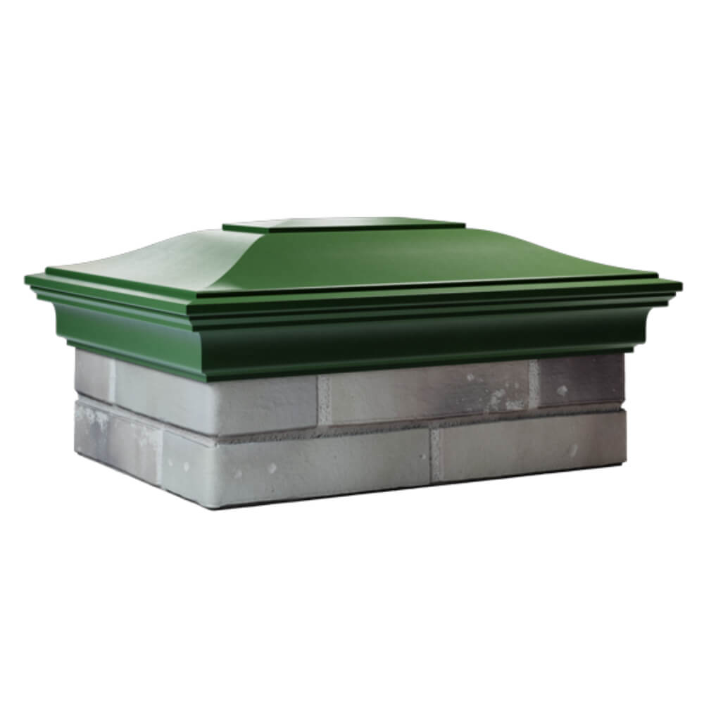 Колпак Zking Монблан Зеленый на столб 2х1.5 кирпича (515х385мм) в Чайковском фото