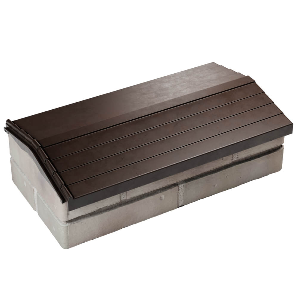 Парапет Zking Бона ХайТек Коричневый с посадкой на 1 кирпич (200/225/255мм) в Чайковском фото