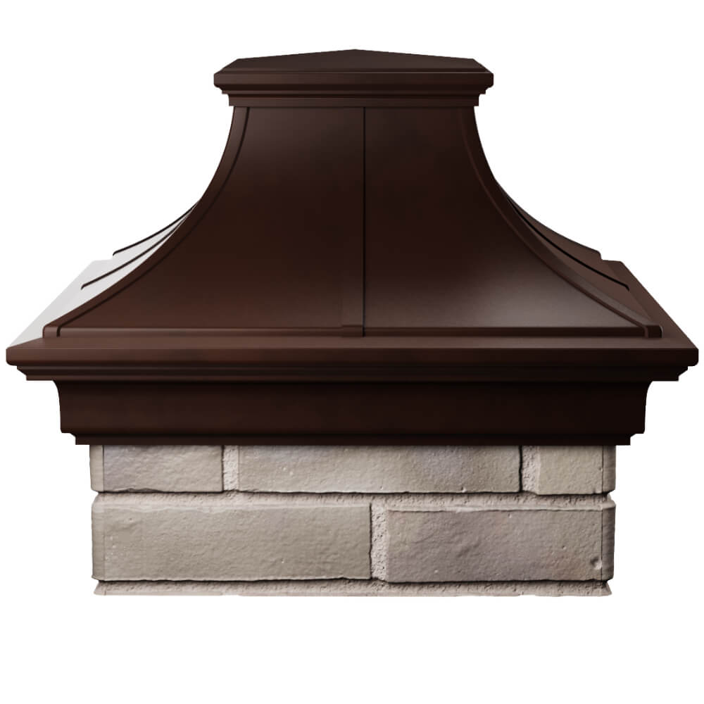 Колпак Zking Монблан Премиум Коричневый на столб 1.5х1.5 кирпича (385х385мм) Чайковский фото