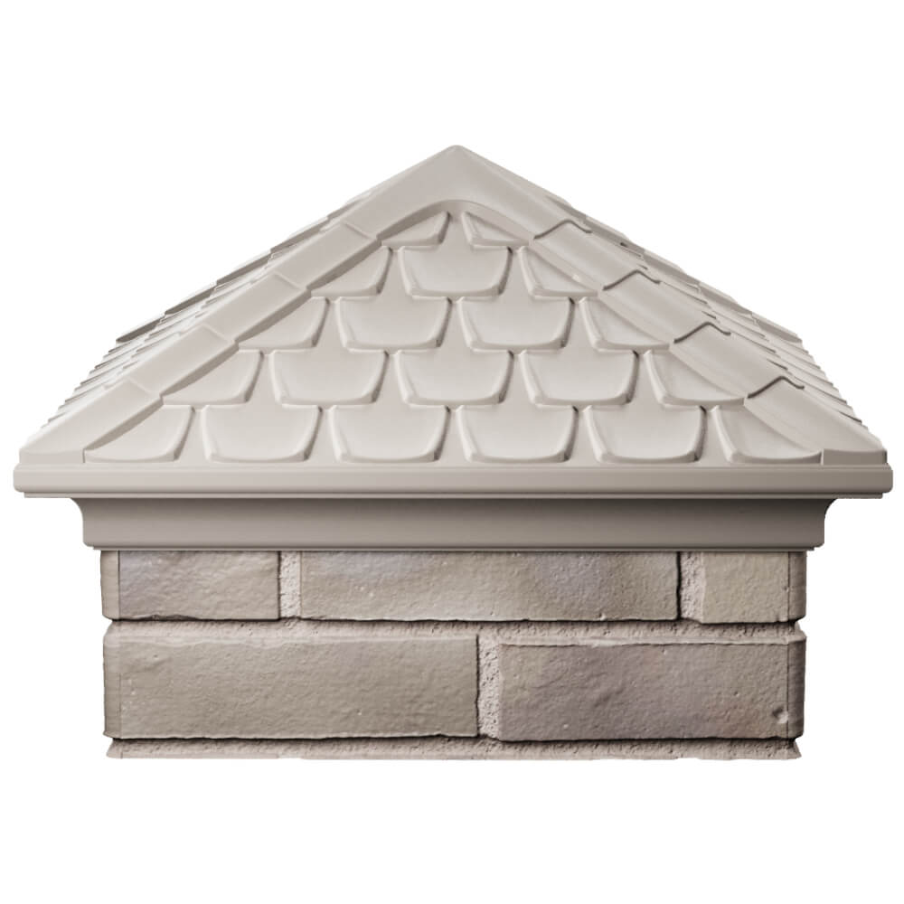 Колпак Zking Эльбрус Бежевый на столб 1.5х1.5 кирпича (385х385мм) Чайковский фото