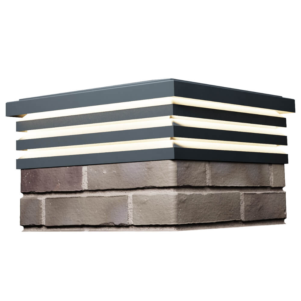 Колпак Zking Бона ХайТек Серый на столб 1.5х1.5 кирпича (385х385мм) с подсветкой в Чайковском фото