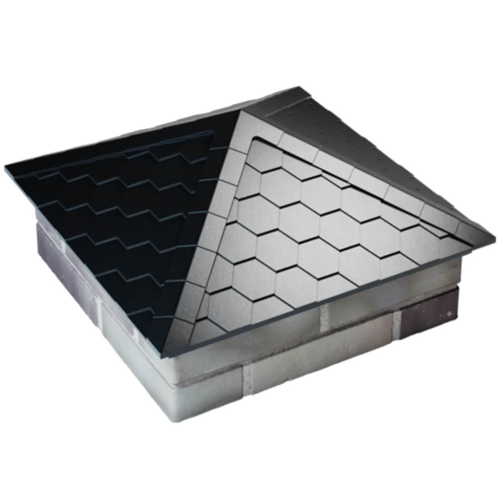 Колпак Zking Эверест Черный на столб 2х2 кирпича (535х535мм) Чайковский фото