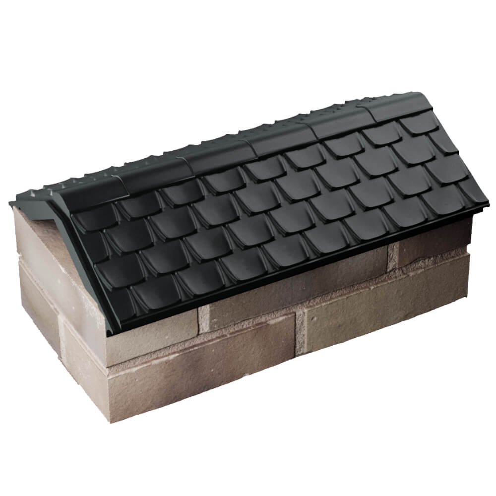 Парапет Zking Эльбрус Черный с посадкой на 1 кирпич (255мм) в Чайковском фото