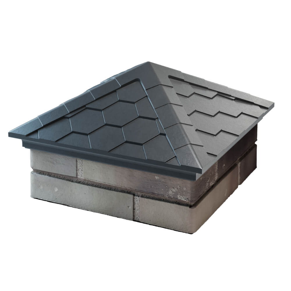 Колпак Zking Эверест Серый на столб 1.5х1.5 кирпича (390х390мм) в Чайковском фото