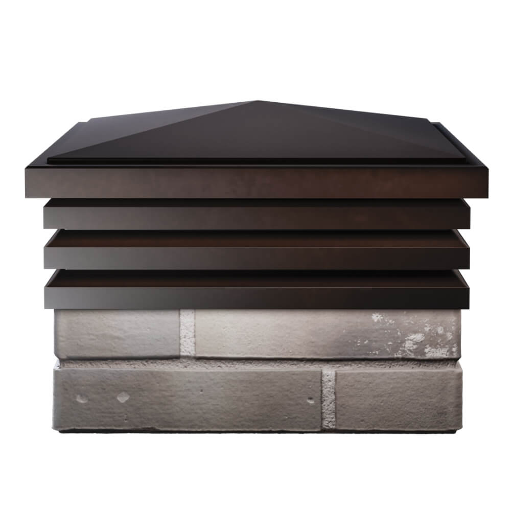 Колпак Zking Бона ХайТек Коричневый на столб 1.5х1.5 кирпича (385х385мм) Чайковский фото