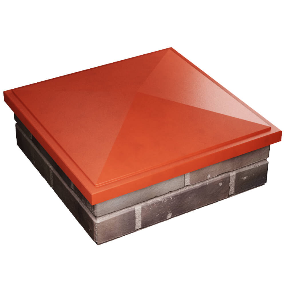 Колпак Zking БонаМоно Красный на столб 2х2 кирпича (515х515, 530х530мм) в Чайковском фото