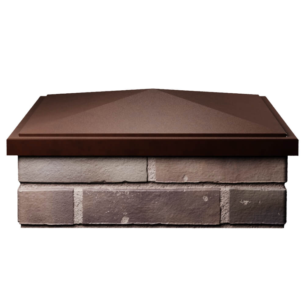 Колпак Zking БонаМоно Коричневый на столб 2х2 кирпича (515х515, 530х530мм) Чайковский фото