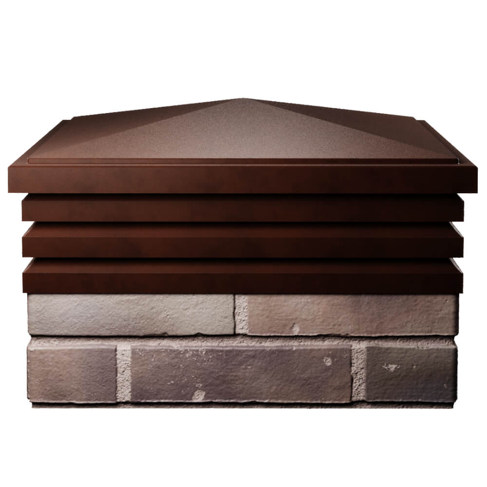 Колпак Zking Бона ХайТек Коричневый на столб 2х2 кирпича (513х513мм) Чайковский фото