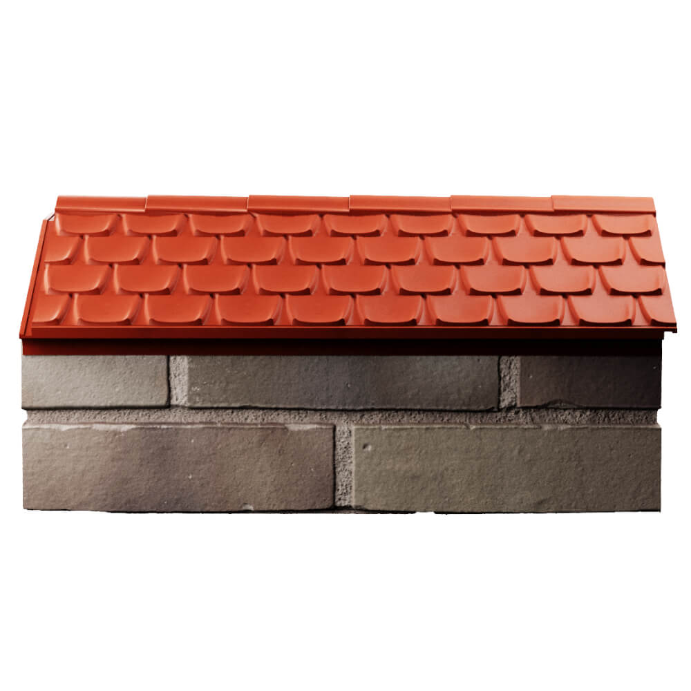 Парапет Zking Эльбрус Красный с посадкой на 1 кирпич (255мм) в Чайковском фото