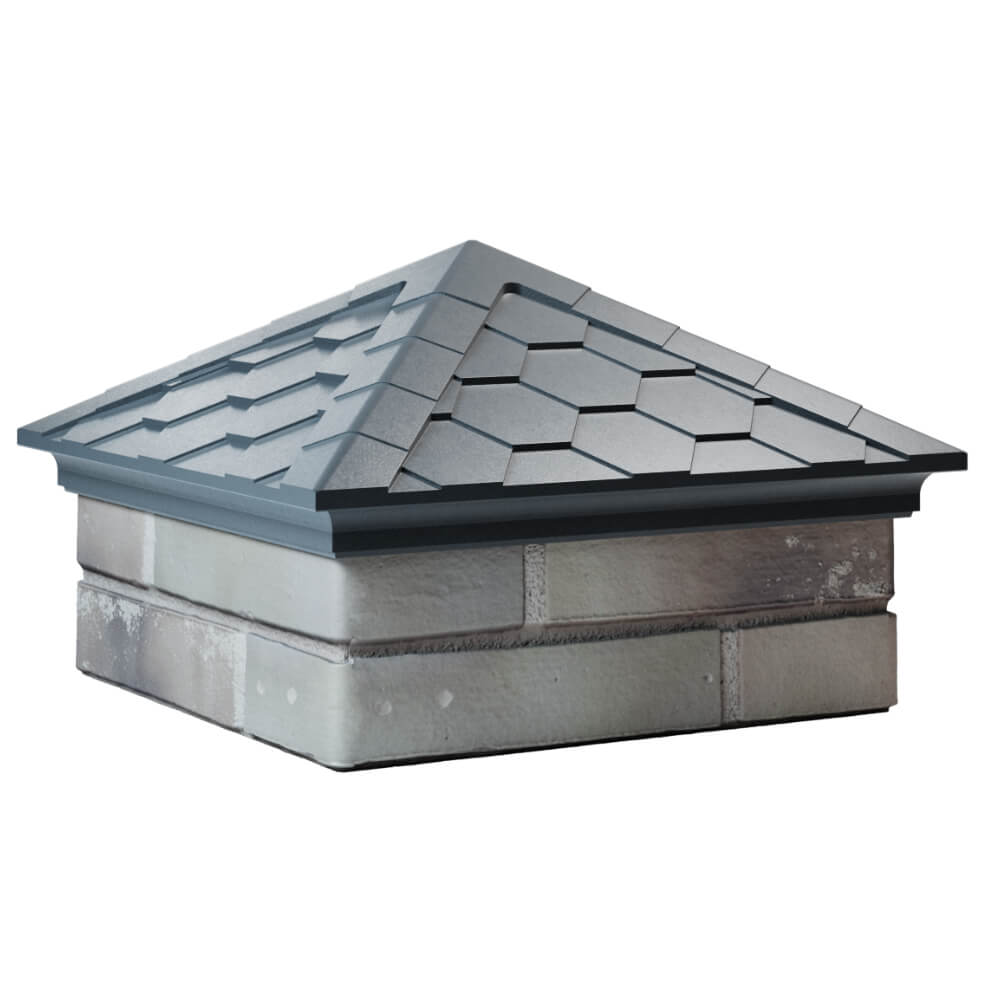 Колпак Zking Эверест Серый на столб 1.5х1.5 кирпича (390х390мм) в Чайковском фото