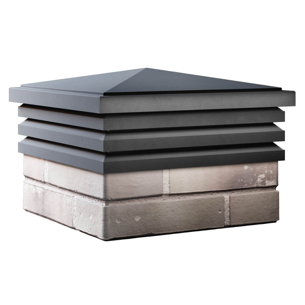 Колпак Zking Бона ХайТек Серый на столб 1.5х1.5 кирпича (385х385мм) в Чайковском фото