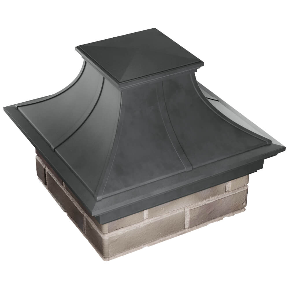 Колпак Zking Монблан Премиум Серый на столб 1.5х1.5 кирпича (385х385мм) в Чайковском фото