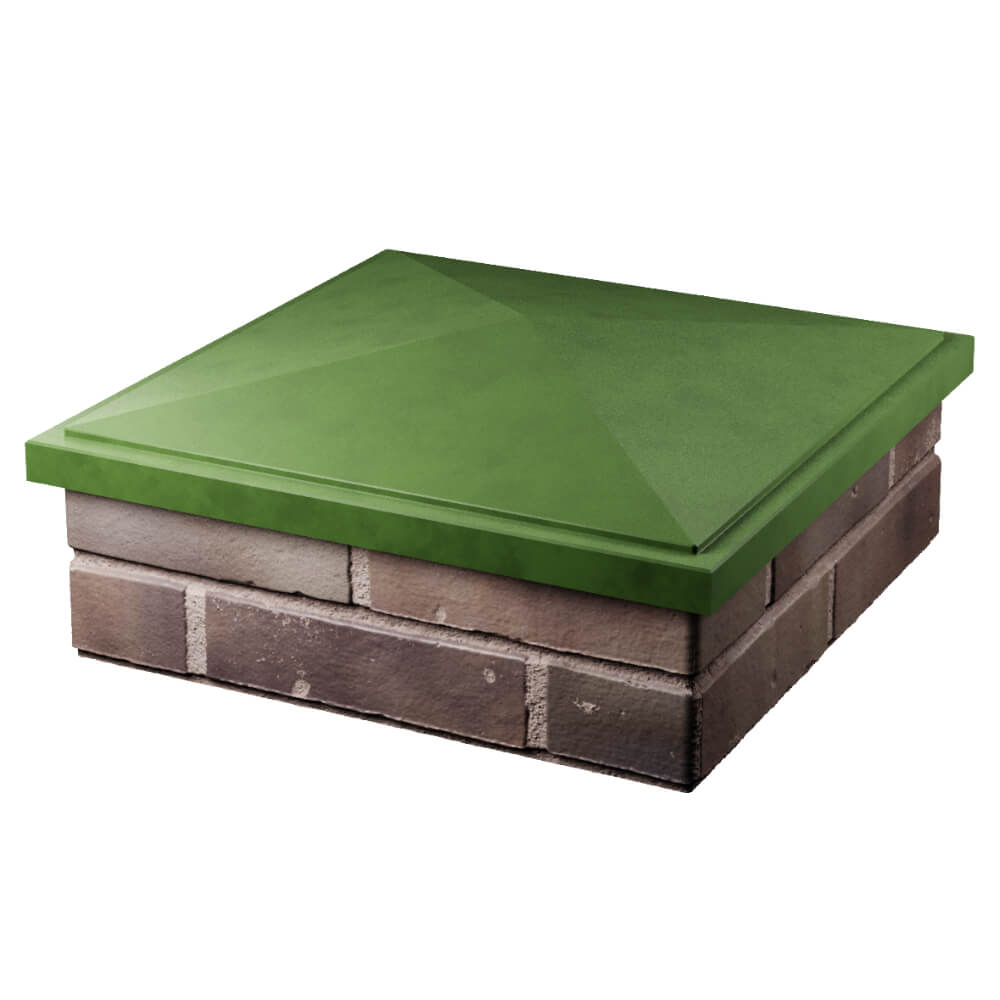 Колпак Zking БонаМоно Зеленый на столб 2х2 кирпича (515х515, 530х530мм) в Чайковском фото