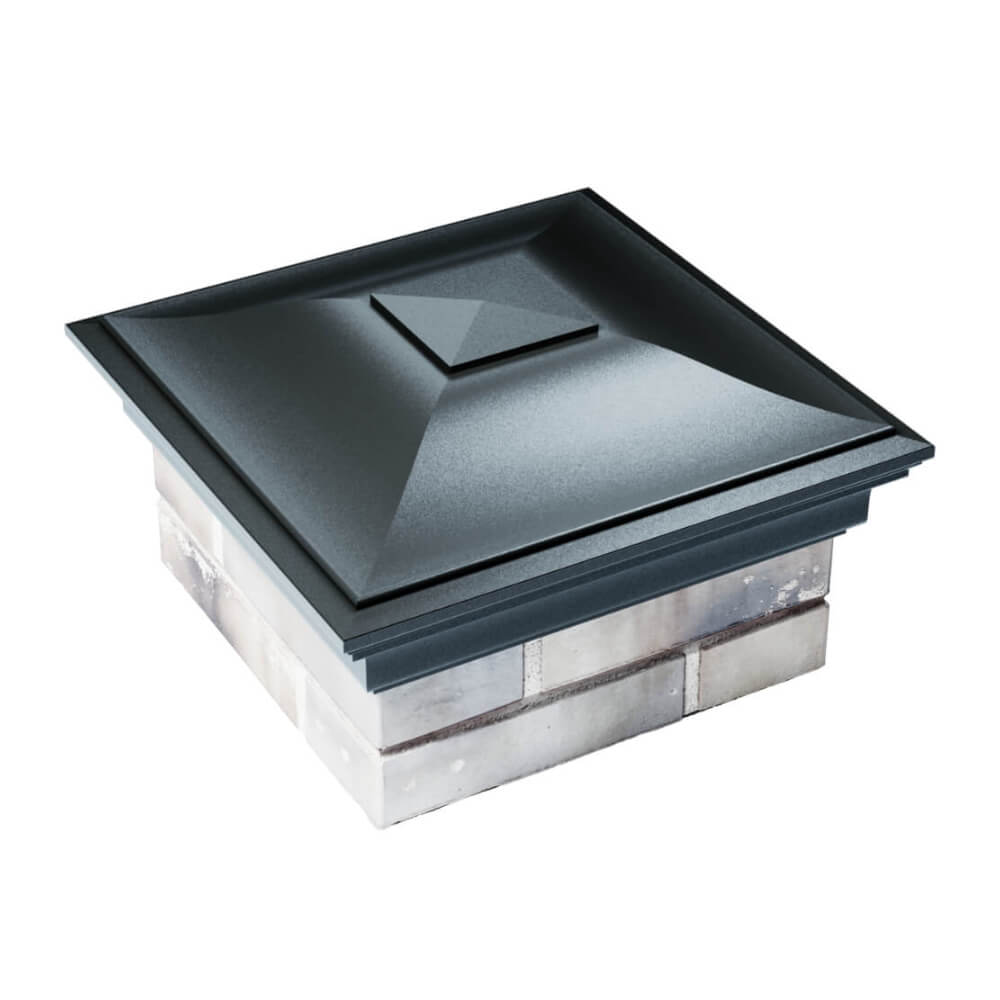 Колпак Zking Монблан Черный на столб 1.5х1.5 еврокирпича 0.7НФ (355х355мм) в Чайковском фото