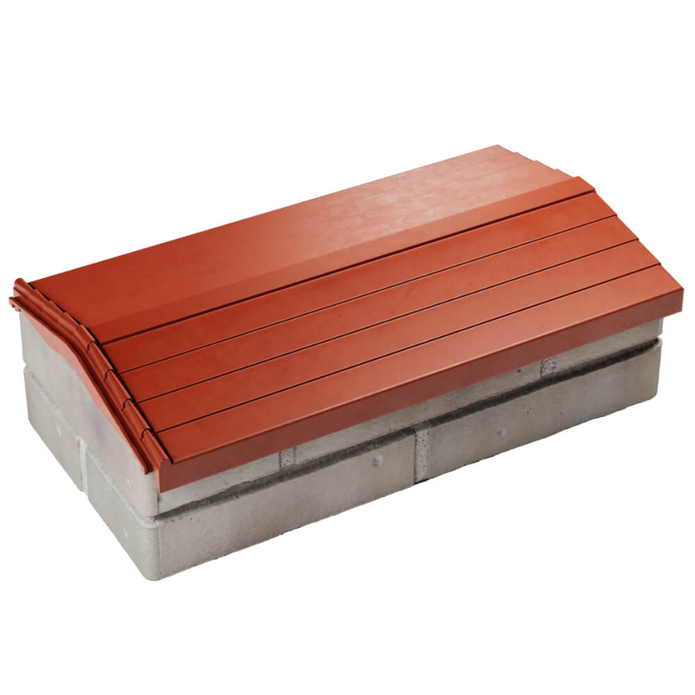 Парапет Zking Бона ХайТек Красный с посадкой на 1 кирпич (200/225/255мм) в Чайковском фото