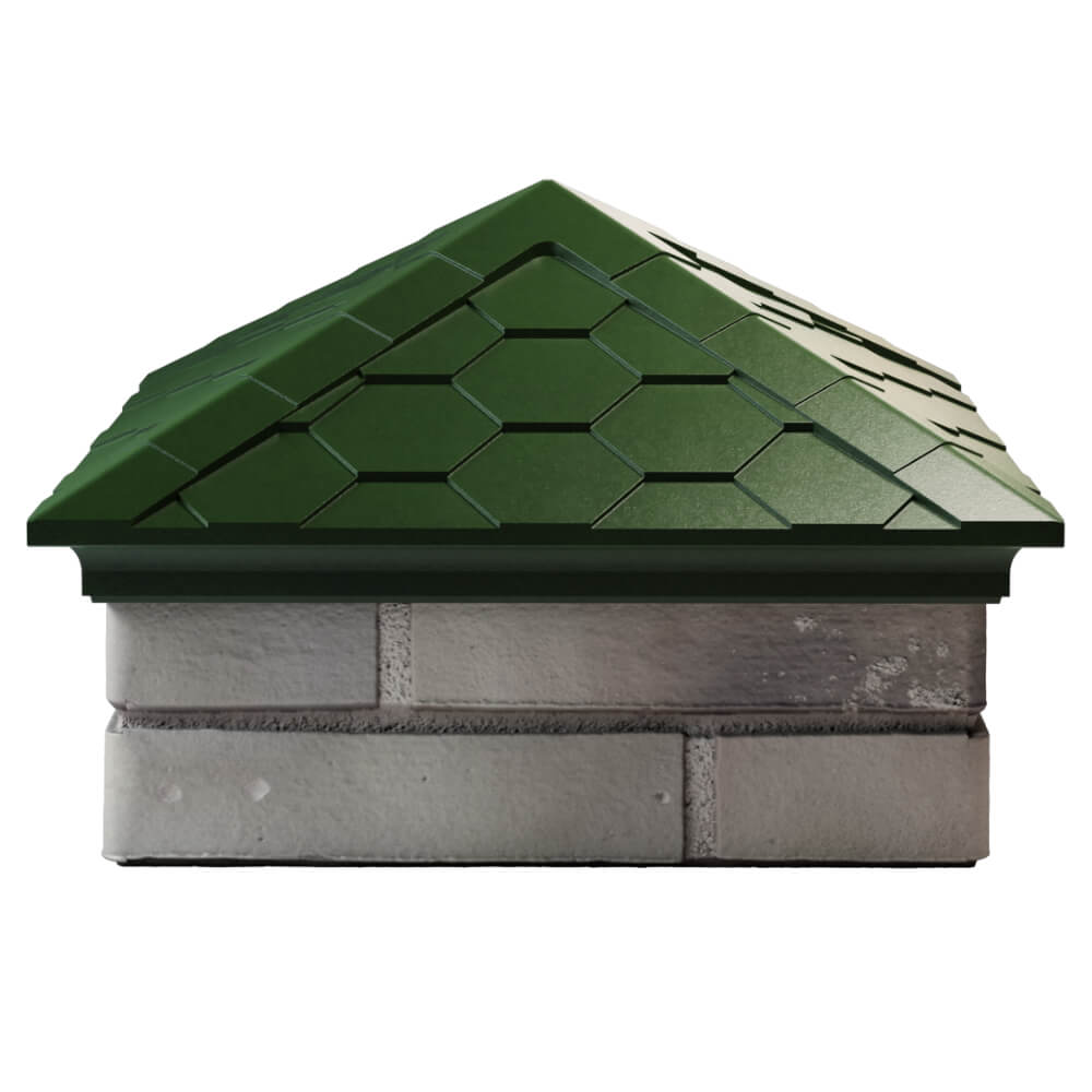 Колпак Zking Эверест Зеленый на столб 1.5х1.5 кирпича (390х390мм) Чайковский фото