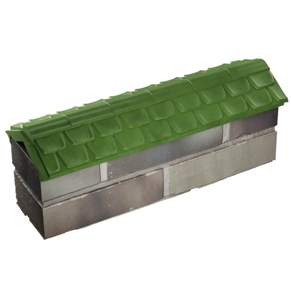 Парапет Zking Эльбрус Зеленый с посадкой на 0.5 кирпича (130мм) в Чайковском фото